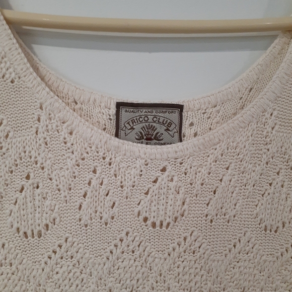 Vintage Open Weave Cropped Cotton Tank - Picture 4 of 5